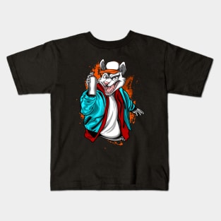 Racoon Bomber illustration Kids T-Shirt